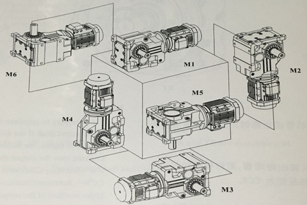 K系列減速機(jī)安裝方位圖 K系列減速機(jī)安裝方位圖