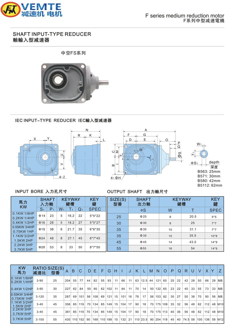 縮框型軸入孔出通用款 0.1-3.7KW 縮框型軸入孔出通用款 0.1-3.7KW