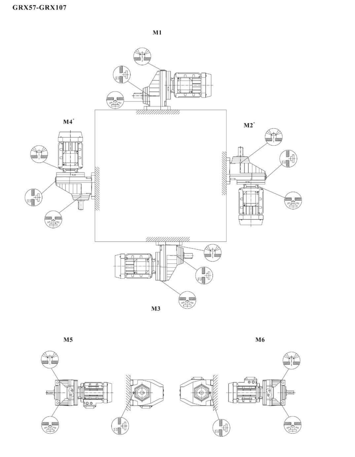 RX減速機(jī)安裝方位 RX減速機(jī)安裝方位