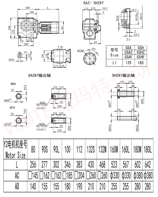 SAZ SHZ87減速機(jī)圖紙 SAZ SHZ87減速機(jī)圖紙
